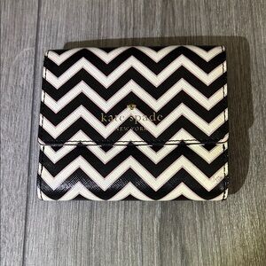 Kate Spade Zigzag Black and White Wallet